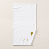 Erdmännchen-Design Monogramm Badhandtuch Set (Handtuch)