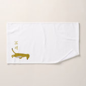 Erdmännchen-Design Monogramm Badhandtuch Set (Handtuch)