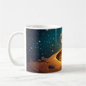Erdmännchen, ein kleines Säugetier, das in Wüsten Kaffeetasse (Links)