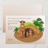 Erdmännchen einladung (Vorne/Hinten)