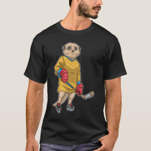 Erdmännchen Eishockey Eishockeyschläger Sport T-Shirt
