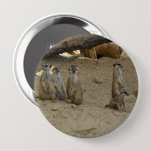 Erdmännchen Familie Button (Vorne & Hinten)