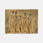 Erdmännchen-Familie Fleecedecke (Vorderseite (Horizontal))