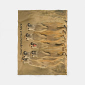 Erdmännchen-Familie Fleecedecke (Vorderseite)