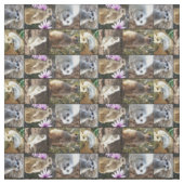 Erdmännchen-Foto-Collage aus Baumwollmaterial. Stoff (Muster)