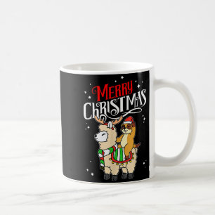 Erdmännchen Frohe Weihnachten Renntier Lama Reitet Kaffeetasse