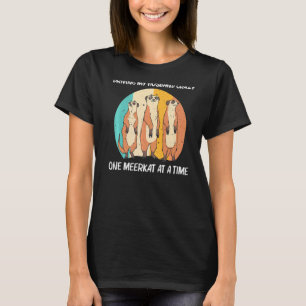 Erdmännchen für Frauen Mutter Retro Wildtiere Zoo T-Shirt
