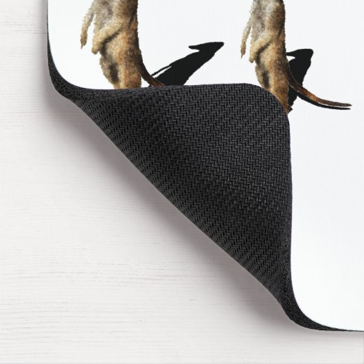 Erdmännchen in Reihe Mousepad (Ecke)