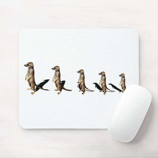 Erdmännchen in Reihe Mousepad (Mit Mouse)