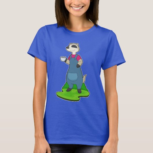 Erdmännchen Kaffeetasse T-Shirt (Vorderseite)