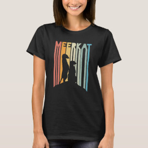 Erdmännchen Manguste Vintage Sonnenuntergang Safar T-Shirt