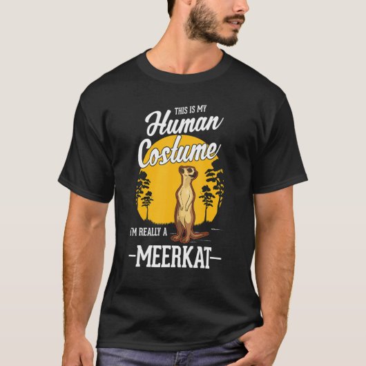 Erdmännchen-Menschenkostüm Halloween Erdmännchen T-Shirt (Vorderseite)