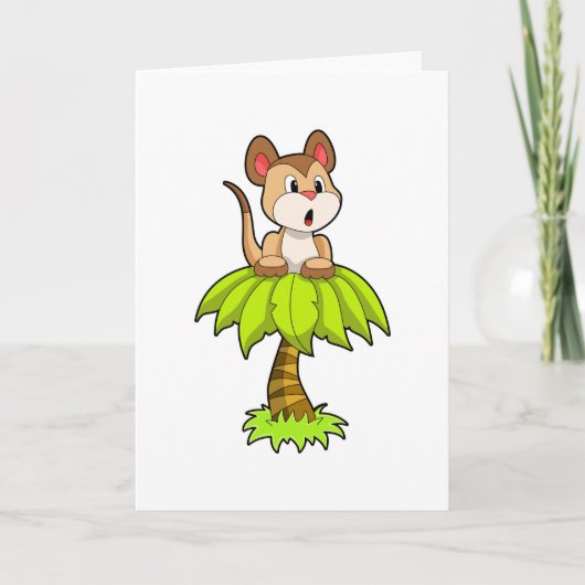 Erdmännchen mit Baum Karte (Vorderseite)