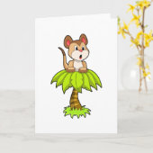 Erdmännchen mit Baum Karte (Gelbe Blume)