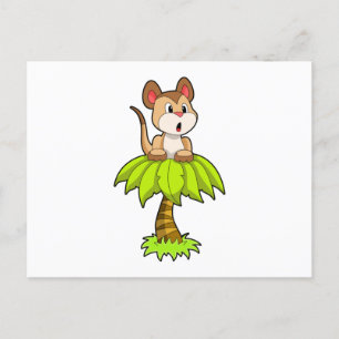 Erdmännchen mit Baum Postkarte