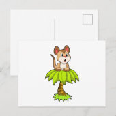 Erdmännchen mit Baum Postkarte (Vorne/Hinten)