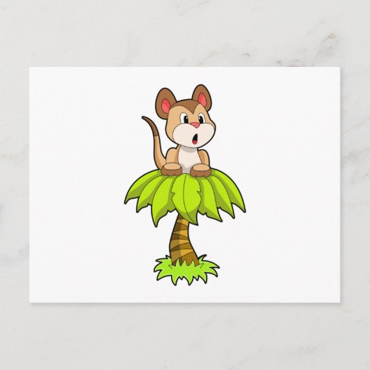 Erdmännchen mit Baum Postkarte (Vorderseite)