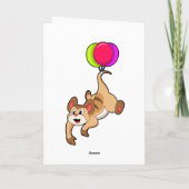 Erdmännchen mit Luftballon Karte (Rückseite)