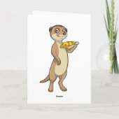 Erdmännchen mit Pizza Karte (Rückseite)