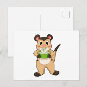 Erdmännchen mit Ramen Postkarte (Vorne/Hinten)