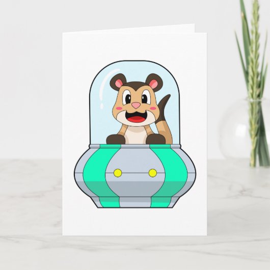 Erdmännchen mit U-Boot Karte (Vorderseite)