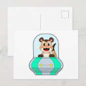 Erdmännchen mit U-Boot Postkarte (Vorne/Hinten)