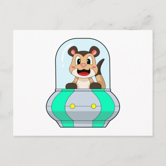 Erdmännchen mit U-Boot Postkarte (Vorderseite)