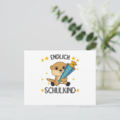 Erdmännchen-Schulbesuch Kita 2021 Postkarte (Stehend Vorderseite)