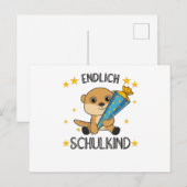 Erdmännchen-Schulbesuch Kita 2021 Postkarte (Vorne/Hinten)