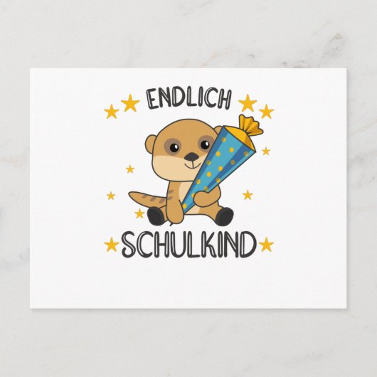 Erdmännchen-Schulbesuch Kita 2021 Postkarte (Vorderseite)