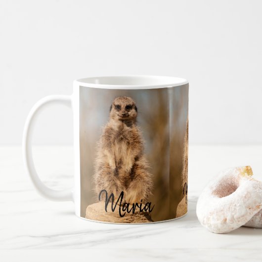 Erdmännchen-Tasse Kaffeetasse (Mit Donut)