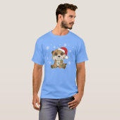 Erdmännchen Weihnachten Wintertiere Erdmännchen Fa T-Shirt (Vorne ganz)