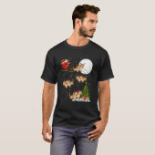 Erdmännchen Weihnachtsmann Schlitten Fliegend Lust T-Shirt (Vorne ganz)