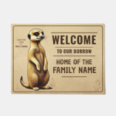 Erdmännchen Welcome individueller Gruß der Familie Fußmatte (Vorderseite)