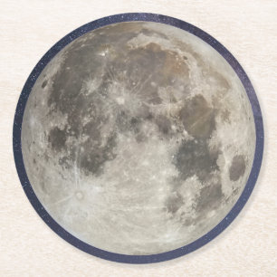 Erdmond Runder Pappuntersetzer