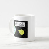 Erdmondmittag der Zeitzone Kaffeetasse (Vorderseite Links)