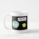 Erdmondmittag der Zeitzone Kaffeetasse (Links)