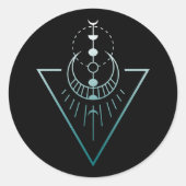 Erdmondphasen Runder Aufkleber (Vorderseite)