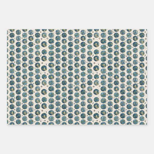 Erdmuster Geschenkpapier Set (Vorderseite)