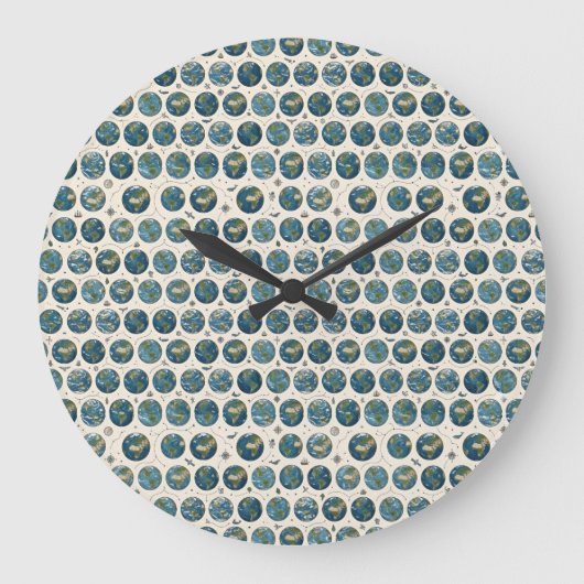 Erdmuster Große Wanduhr (Vorderseite)