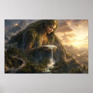 Erdmutter im Tal des Lichts Poster