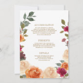 Erdner Blumenkranz auf einer Hochzeit Einladung (Rückseite)