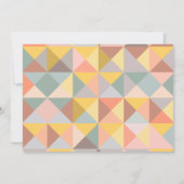 erdneutral-rustikal-geometrisch-stylische Hochzeit Dankeskarte (Rückseite)