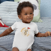 Erdnuss 2.0 - Lächelndes Erdnuss mit Erdnussflagge Baby Strampler