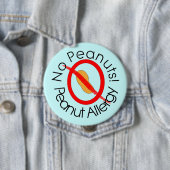 Erdnuss-Allergie-Button-Blau Button (Beispiel)