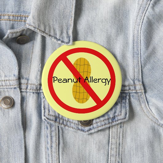 Erdnuss-Allergie-Button im Gelb Button (Beispiel)