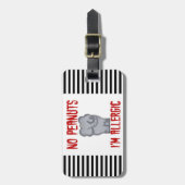 Erdnuss-Allergie-Elefant Gepäckanhänger (Vorderseite vertikal)