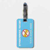 Erdnuss-Allergie-Superheld-Alarm-Umbau für Gepäckanhänger (Rückseite vertikal)