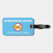 Erdnuss-Allergie-Superheld-Alarm-Umbau für Gepäckanhänger (Rückseite horizontal)