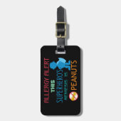 Erdnuss-Allergie-Superheld-Alarm-Umbau für Gepäckanhänger (Vorderseite vertikal)